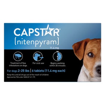 Capstar Flea Treatment Tablets 6pk Dogs 2-25 lbs-product-tile