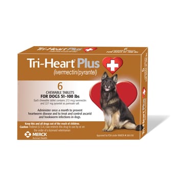 Tri-Heart Plus (ivermectin/pyrantel) Chewable Tablets for Dogs-product-tile