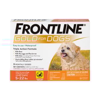 Frontline Gold 3 pk Dog Small 5-22 lbs-product-tile