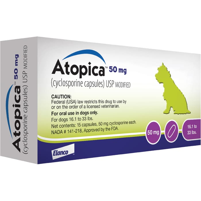 Atopica For Dogs 50 mg 15 Capsule Pk product detail number 1.0
