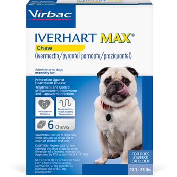 Iverhart Max Chewable Tablets For Dogs 12.1-25lbs 6pk-product-tile