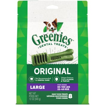 Greenies Original Large Natural Dental Dog Treats - 12 oz. Pack (8 Treats)-product-tile
