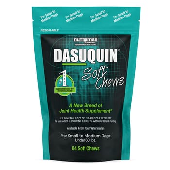 Nutramax Dasuquin Joint Health Supplement - With Glucosamine, Chondroitin, ASU, Boswellia Serrata Extract, and Green Tea Extract Small to Medium Dogs, 84 Soft Chews-product-tile