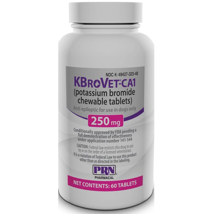 KBroVet-CA1 (Potassium Bromide) 250 mg Chewable Tablets 60 ct product detail number 1.0
