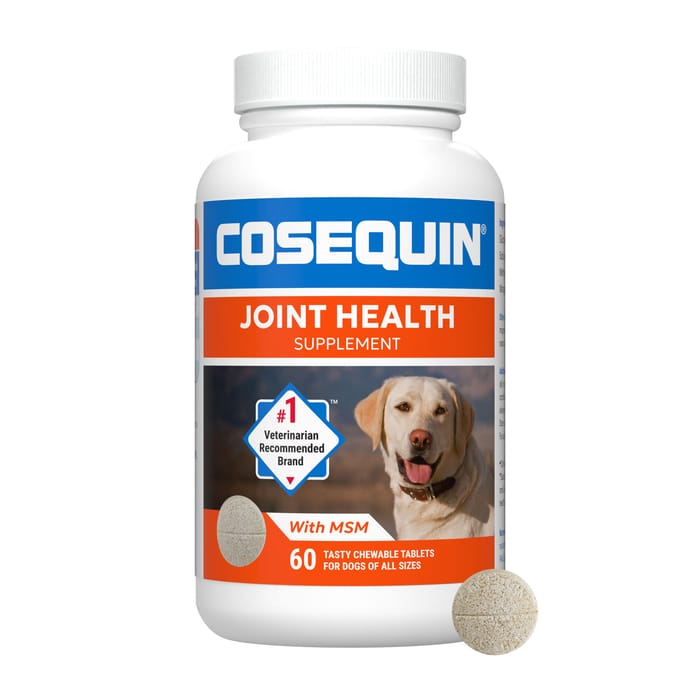 Nutramax Cosequin for Dogs Joint Health Supplement Contains Glucosamine for Dogs Plus Chondroitin and MSM Supports Healthy Joints For All Breeds and Sizes 60 Chewable Tablets product detail number 1.0