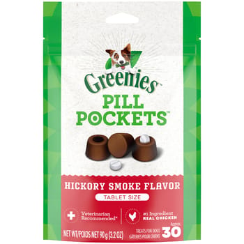 Greenies Pill Pockets Tablet Size Natural Hickory Smoke Flavored Dog Treats 30 Treats-product-tile