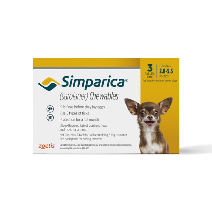 Simparica 3pk 2.8-5.5 lbs product detail number 1.0