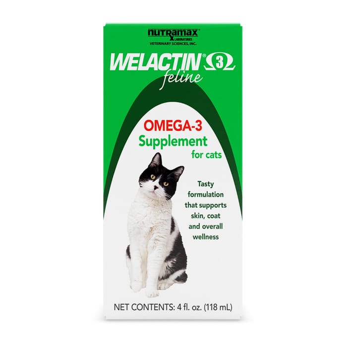 Nutramax Welactin Omega-3 Fish Oil Liquid Skin and Coat Health Supplement For Cats - 4 oz Bottle product detail number 1.0