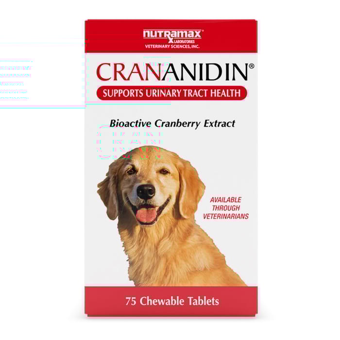 Nutramax Crananidin Cranberry Extract Urinary Tract Health Supplement for Dogs 75 Chewable Tablets product detail number 1.0