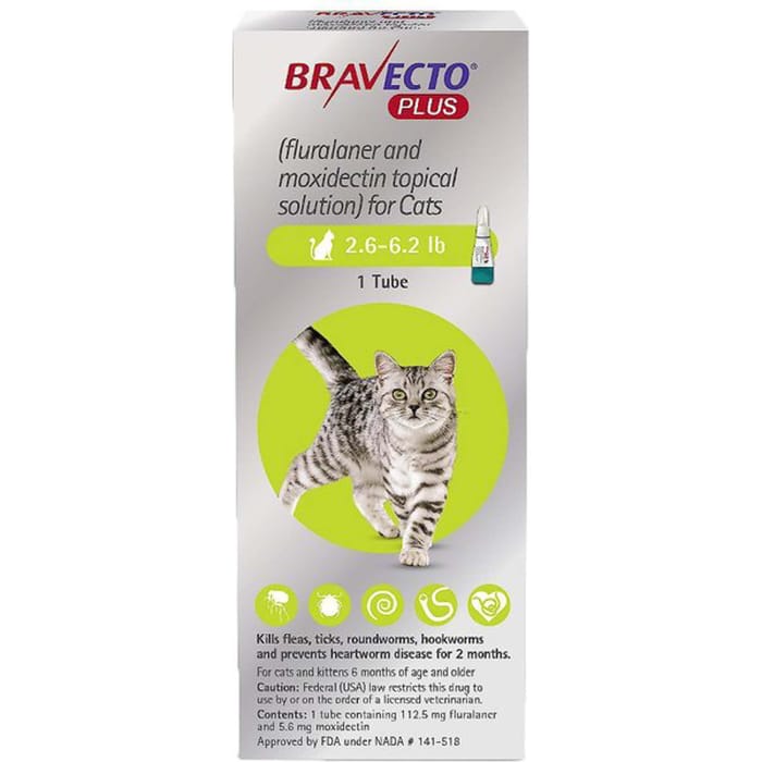 Bravecto Plus 2.6-6.2 lbs 1 pk product detail number 1.0