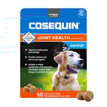 Nutramax Cosequin Senior Joint Health Supplement for Senior Dogs - With Glucosamine, Chondroitin, Omega-3 for Skin and Coat Health and Beta Glucans for Immune Support 60 Soft Chews-product-tile