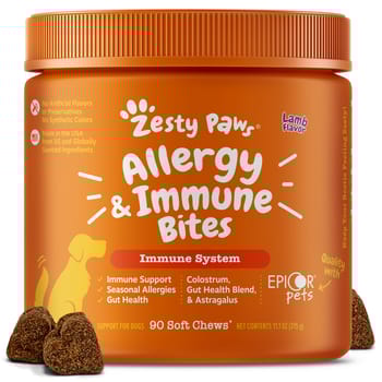 Zesty Paws Allergy & Immune Bites Soft Chew Supplement for Dogs - Lamb - 90 count-product-tile