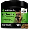 Pet Honesty Digestive Probiotics Pumpkin Flavored Soft Chews Probiotic Supplement for Dogs 90 Count