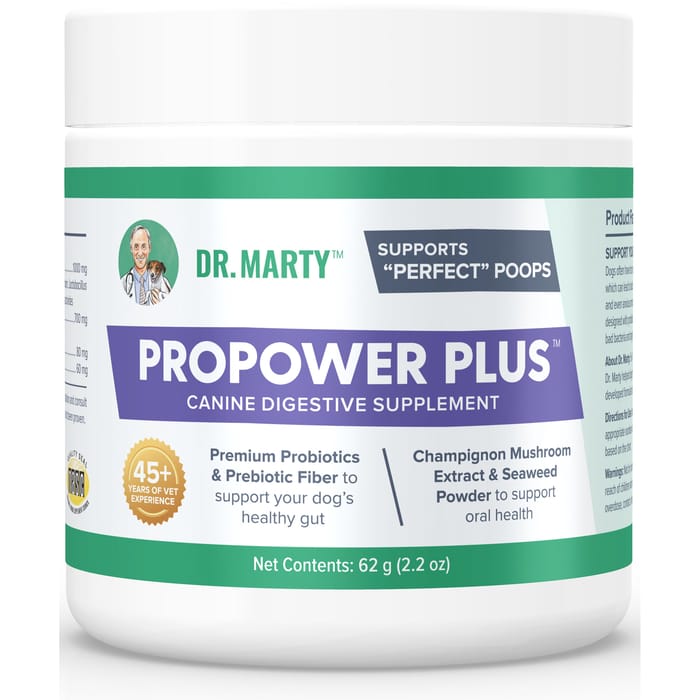 Dr. Marty ProPower Plus Probiotics Canine Digestive Powdered Supplement for Dogs 2.2 oz Jar product detail number 1.0