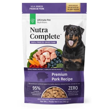 Ultimate Pet Nutrition Nutra Complete Freeze Dried Raw Pork Dog Food 5 oz Bag-product-tile