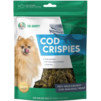 Dr. Marty Cod Crispies 100% Air-Dried Wild-Caught Cod Skin Dog Treats 4 oz Bag-product-tile
