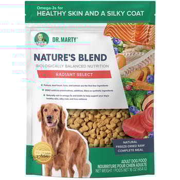 Dr. Marty Nature's Blend Radiant Select Premium Freeze-Dried Raw Dog Food for Skin & Coat Support 16 oz Bag-product-tile