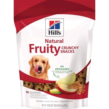 Hill's Natural Fruity Crunchy Snacks with Apples & Oatmeal Dog Treats -  8 oz Bag-product-tile