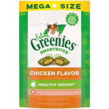 Feline Greenies Smartbites Healthy Indoor Natural Treats for Cats Chicken Flavor - 4.6 oz Pack-product-tile