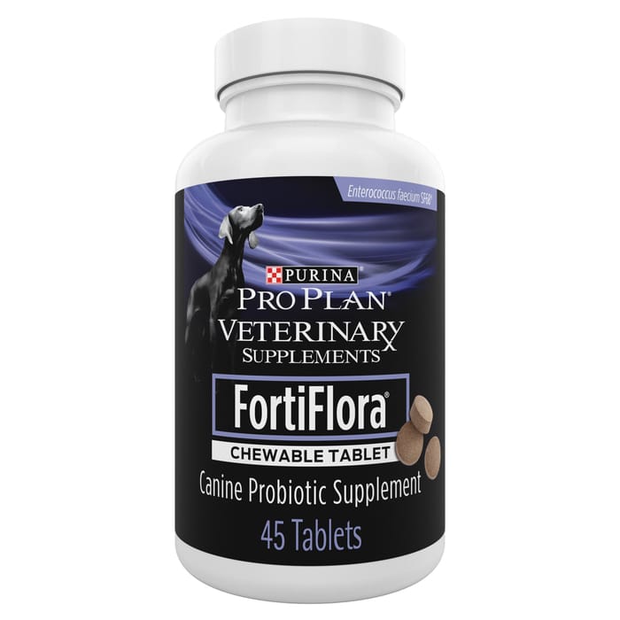 Purina Pro Plan Veterinary Supplements FortiFlora Chewable Dog Probiotic Supplement Tablets - 45 ct Bottle product detail number 1.0