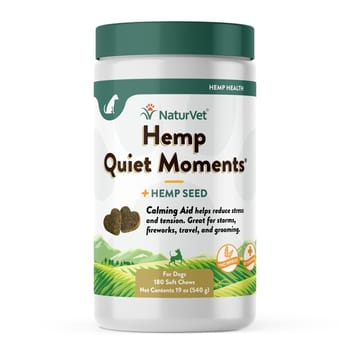 NaturVet Hemp Quiet Moments Calming Aid Soft Chews for Dogs - 180 ct Soft Chews-product-tile