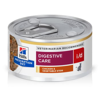 Hill's Prescription Diet i/d Digestive Care Chicken & Vegetable Stew Wet Cat Food - 2.9 oz Cans - Case of 24-product-tile