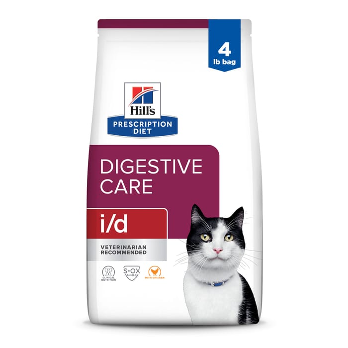 Hill's Prescription Diet i/d Digestive Care Chicken Flavor Dry Cat Food - 4 lb Bag product detail number 1.0
