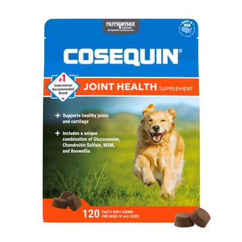 Nutramax Cosequin for Dogs Joint Health Supplement Contains Glucosamine for Dogs Plus Chondroitin MSM and Omega-3s Supports Joint and Skin and Coat Health For All Breeds and Sizes - 120 Count-product-tile