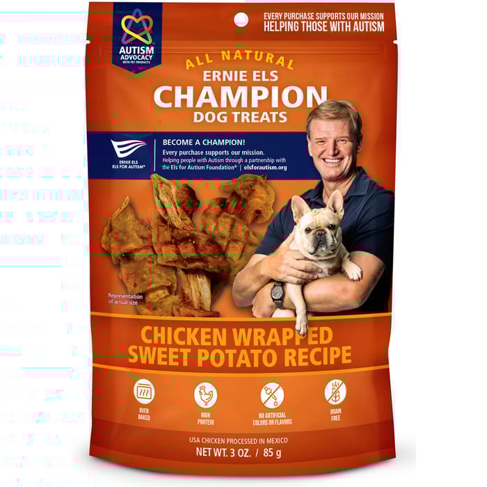Ernie Els All Natural Chicken Wrapped Sweet Potato Dog Treats - 4 oz product detail number 1.0