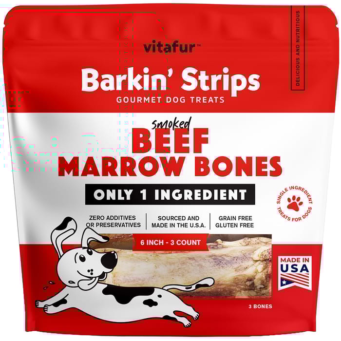 Vitafur Beef Marrow Bones Dog Treats - 6' Bone (3 Count) product detail number 1.0