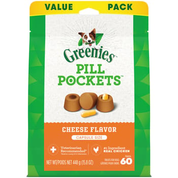 Greenies Cheese Flavored Pill Pockets for Dogs Capsule Size - 60 ct-product-tile