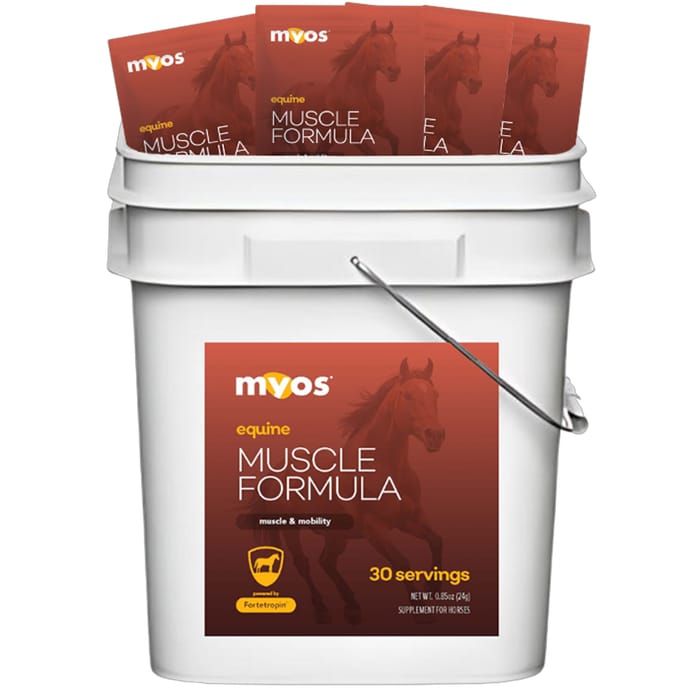 MYOS Equine Muscle Formula - Muscle & Mobility (30 single packets in a bucket) - .85oz product detail number 1.0