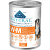 BLUE Natural Veterinary Diet W+M Weight Management + Mobility Support Wet Dog Food 12.5 oz - Case of 12