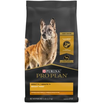 Purina Pro Plan Senior Adult 7+ Bright Mind Chicken & Rice Formula Dry Dog Food 5 lb Bag-product-tile