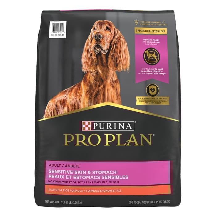 Purina Pro Plan Adult Sensitive Skin & Stomach Salmon & Rice Formula Dry Dog Food - 16 lb Bag product detail number 1.0