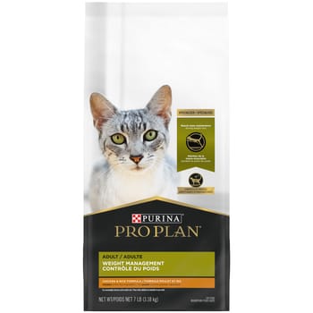 Purina Pro Plan Adult Weight Management Chicken & Rice Formula Dry Cat Food 7 lb Bag-product-tile