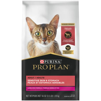 Purina Pro Plan Adult Sensitive Skin & Stomach Lamb & Rice Formula Dry Cat Food 3.5 lb Bag-product-tile
