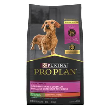 Purina Pro Plan Adult Small Breed Sensitive Skin & Stomach Salmon & Rice Formula Dry Dog Food 4 lb Bag-product-tile