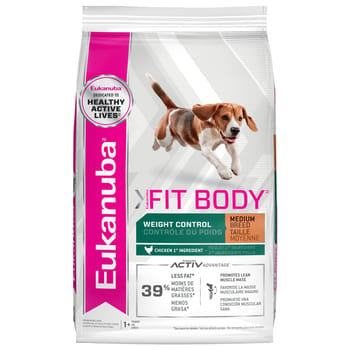 Eukanuba Fit Body Weight Control Medium Breed Dry Dog Food 15 lb Bag-product-tile