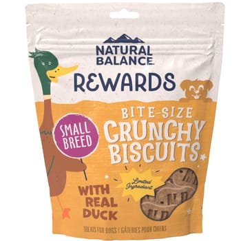 Natural Balance Treats Crunchy Biscuits Small Breed with Real Duck Dog Treat 8 oz-product-tile