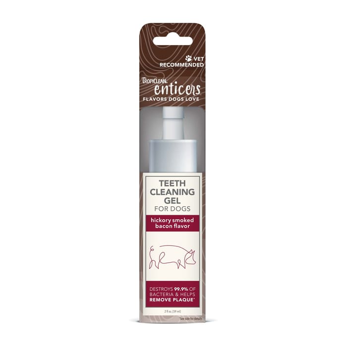 TropiClean Enticers Teeth Cleaning Gel for Dogs Hickory/Bacon 2 oz product detail number 1.0