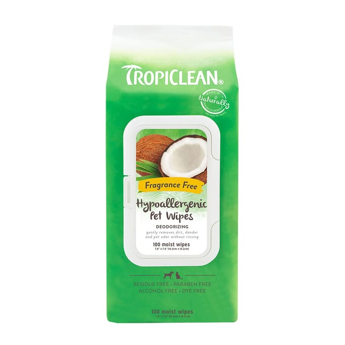 Tropiclean Hypo Allergenic Deodorizing Wipes 100 ct product detail number 1.0