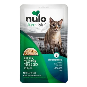 Nulo FreeStyle Chicken, Yellowfin Tuna & Duck Broth Cat Food Topper 24 2.8oz pouches-product-tile