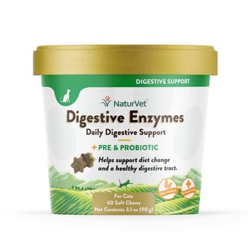 NaturVet Digestive Enzymes Plus Pre & Probiotic Supplement for Cats Soft Chews 60 ct-product-tile