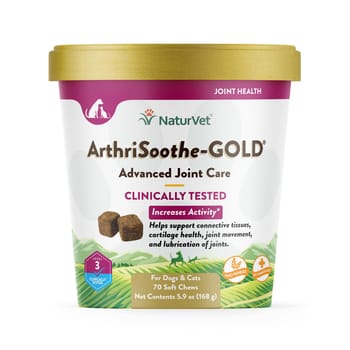 NaturVet ArthriSoothe-Gold Level 3 Advanced Joint Care Supplement for Dogs and Cats Soft Chews 70 ct-product-tile