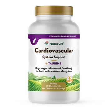 NaturVet Cardiovascular Support with Taurine Supplement for Dogs Chewable Tablets 60 ct-product-tile