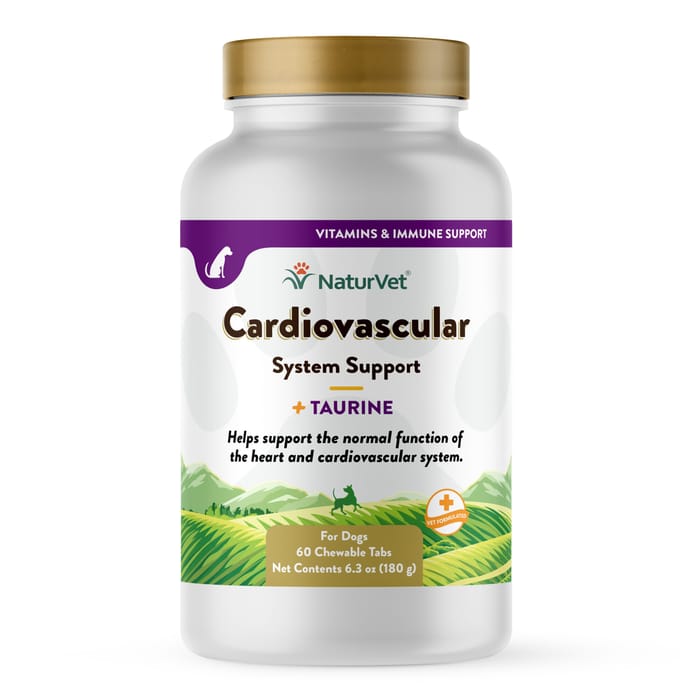NaturVet Cardiovascular Support with Taurine Supplement for Dogs Chewable Tablets 60 ct product detail number 1.0