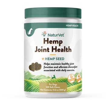 NaturVet Hemp Joint Health Plus Hemp Seed Supplement for Dogs Soft Chews 120 ct-product-tile