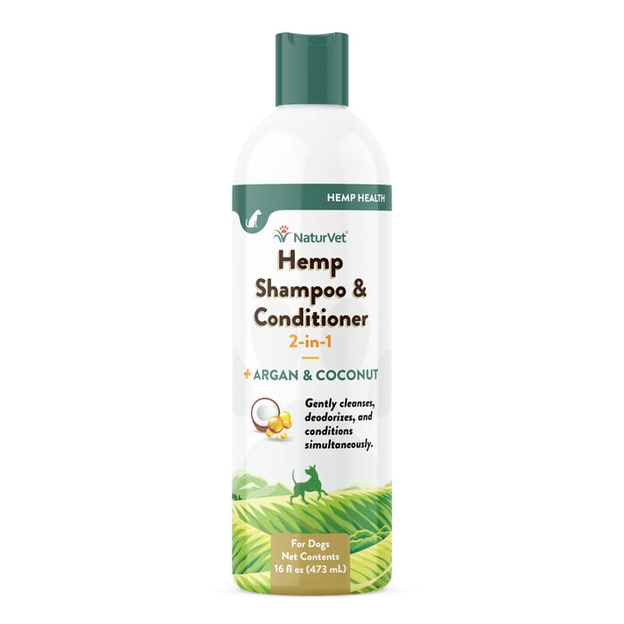NaturVet Hemp Shampoo & Conditioner 2-in-1 with Argan and Coconut for Dogs 16 oz product detail number 1.0