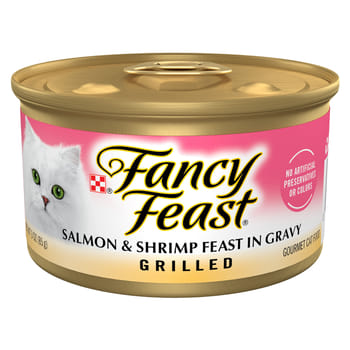 Fancy Feast Grilled Salmon & Shrimp Feast Wet Cat Food 3 oz. Cans - Case of 24-product-tile